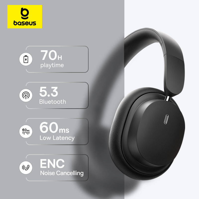 Gaming Headset Rgb - Baseus Wireless Headphones Bluetooth 5.3 HIFI