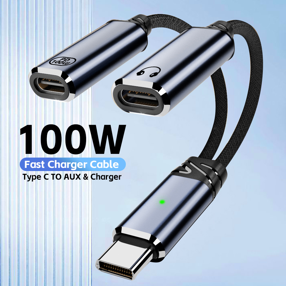 USB C Splitter 2 in 1 Headphon - Earphone Splitter Jack reseña y precio