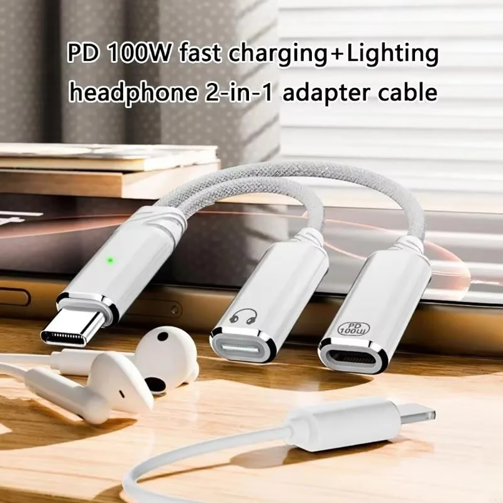 USB C Splitter 2 in 1 Headphon - Earphone Splitter Jack reseña y precio