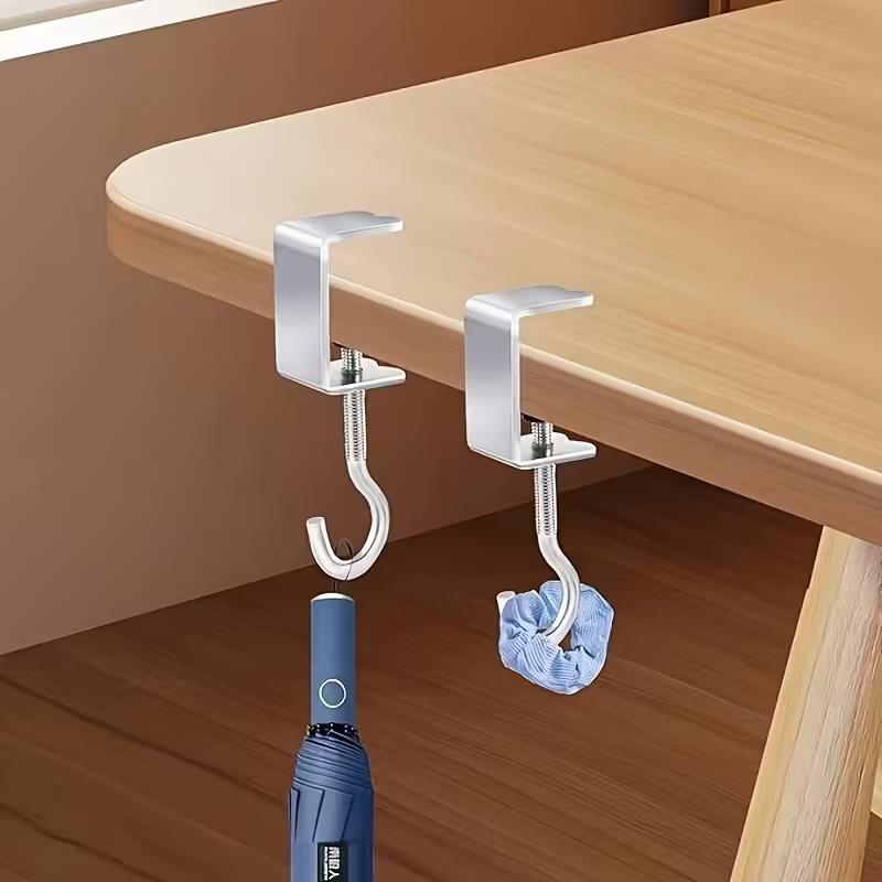 4pcs Removable Desk Hooks: Bac - Headphone Stand Desk reseña y precio