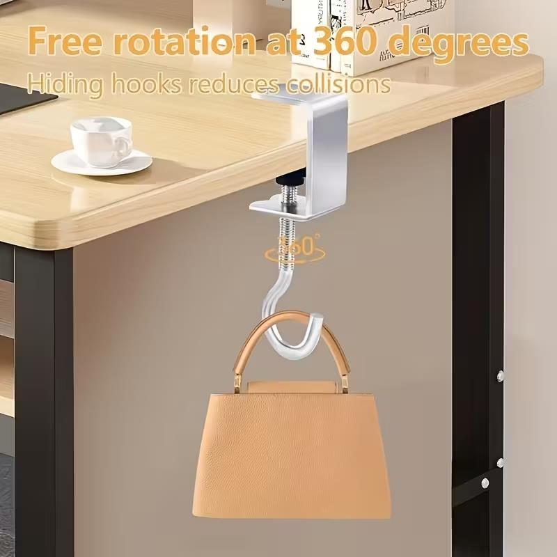 4pcs Removable Desk Hooks: Bac - Headphone Stand Desk reseña y precio
