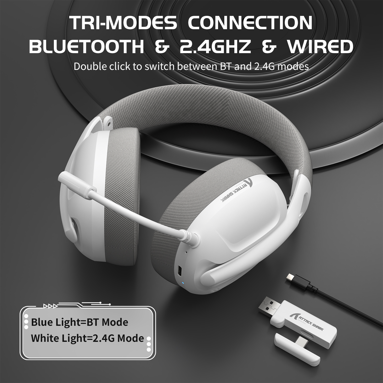 ATTACK SHARK L80 Ultra-Light T - Gaming Headset Rgb reseña y precio