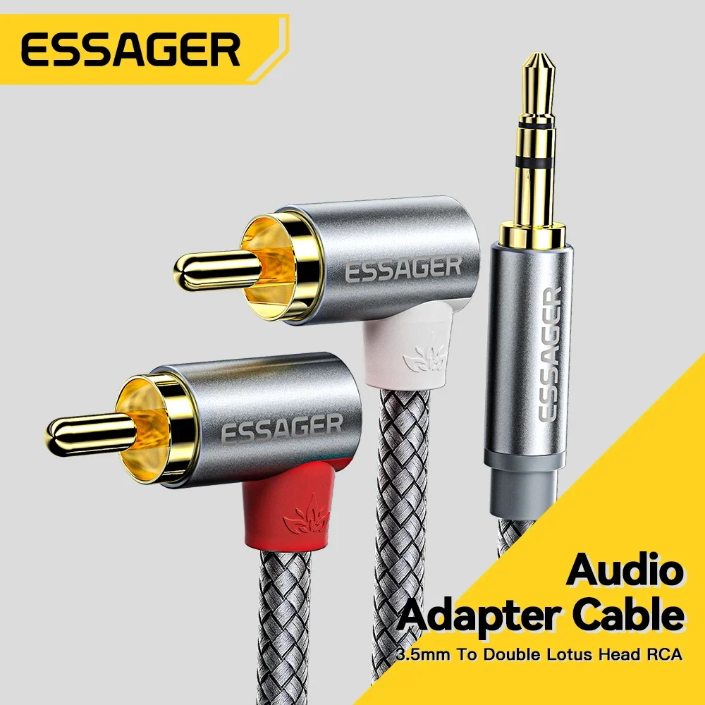 Essager 90 ° Angle RCA Audio S - Audio Splitter Y reseña y precio