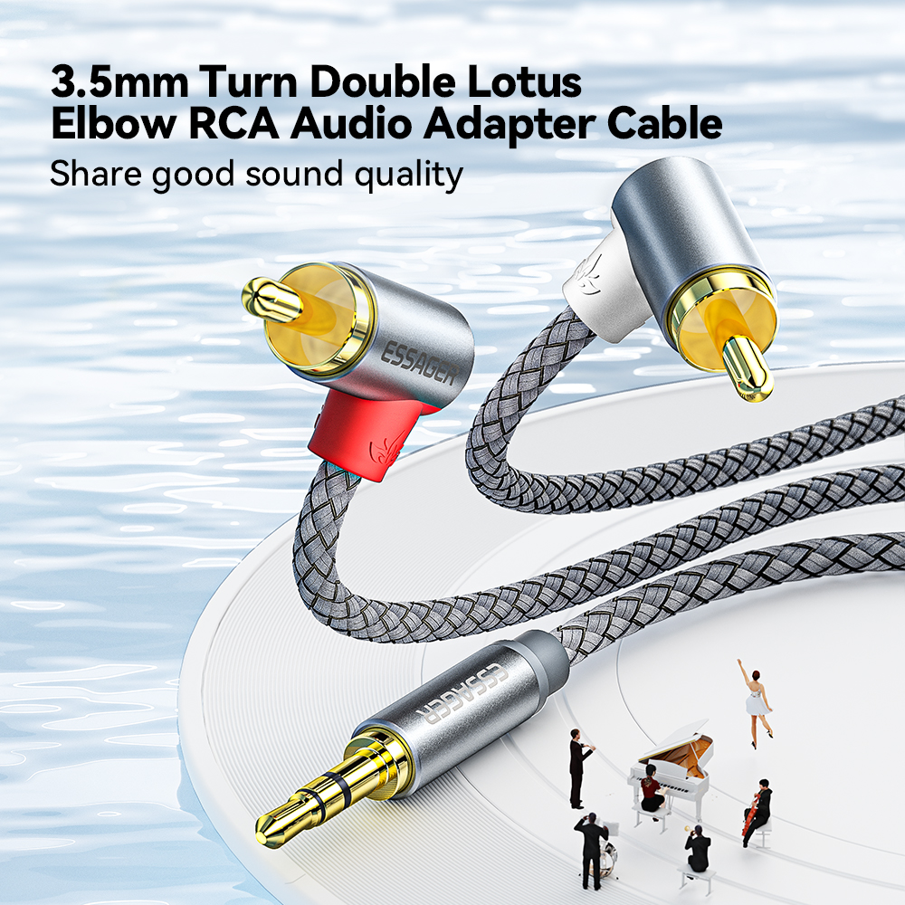 Essager 90 ° Angle RCA Audio S - Audio Splitter Y reseña y precio