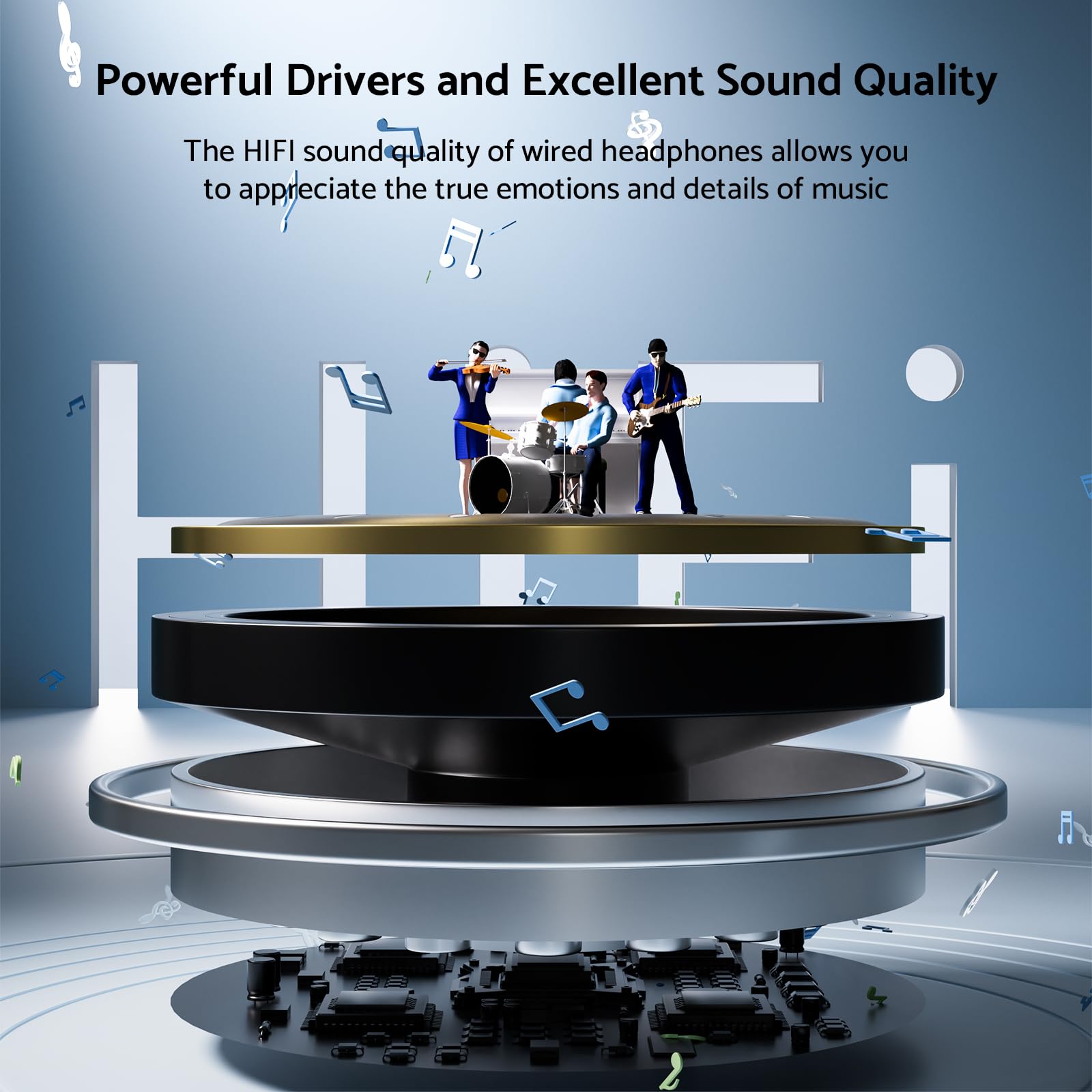 Type C 3.5mm HIFI Stereo Wired - Wired Earphone Mic reseña y precio