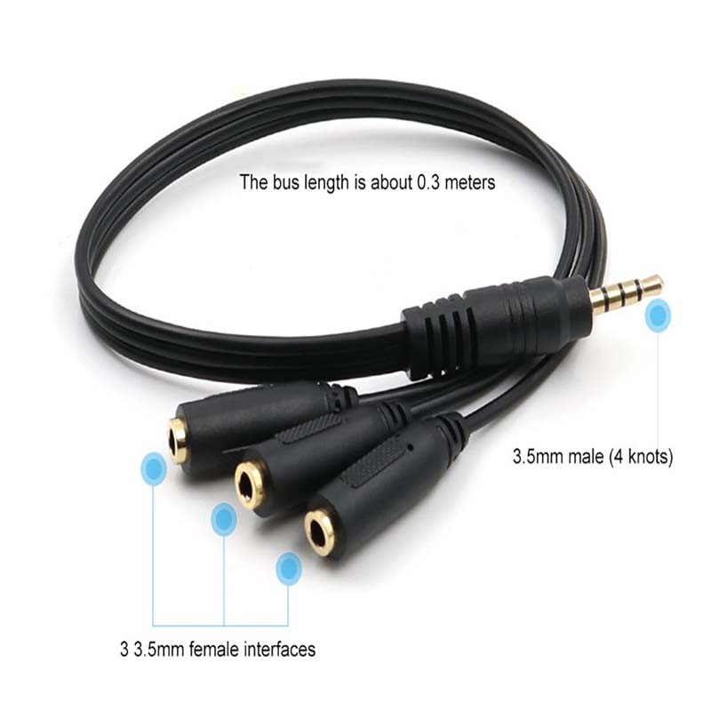 【C】3.5mm 3-Way Port Aux Audio  - Earphone Splitter Jack reseña y precio