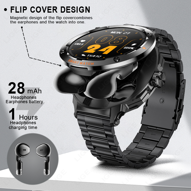 New Men's 2 In 1 Headset Smart - Earbuds Charging Case reseña y precio
