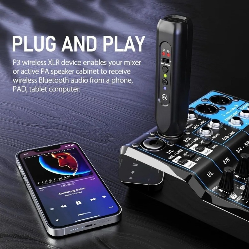 Wireless XLR Bluetooth Receive - Bluetooth Adapter Receiver reseña y precio