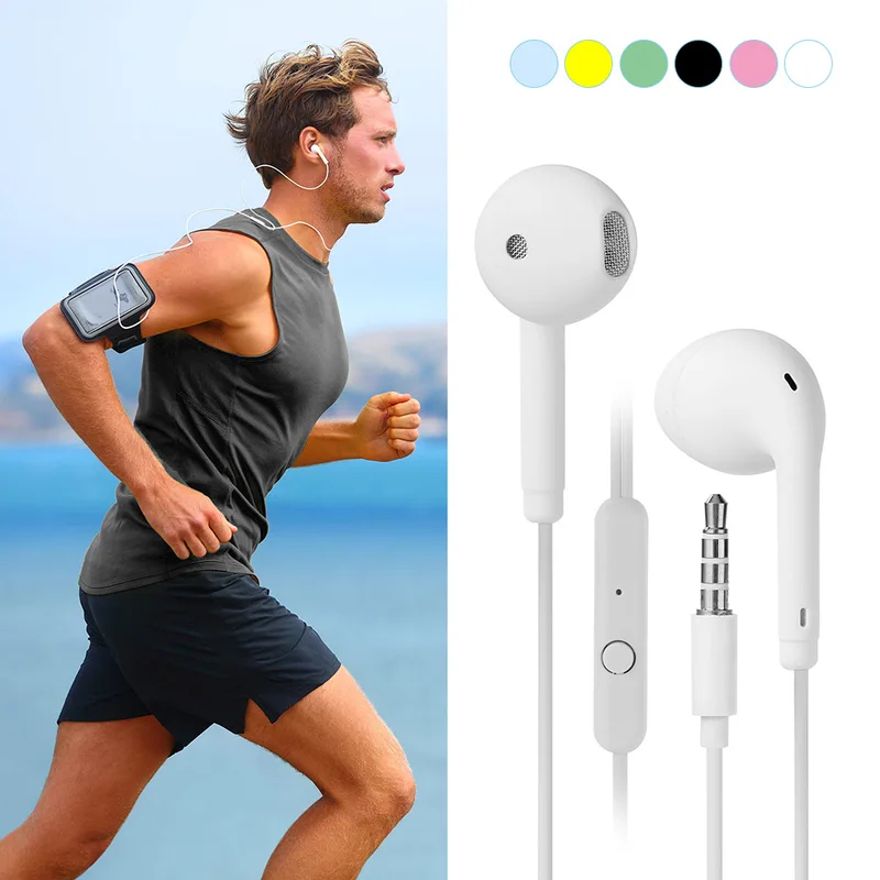 1/2/3/4Pcs Universal 3.5mm Ste - Wired Earphone Mic reseña y precio
