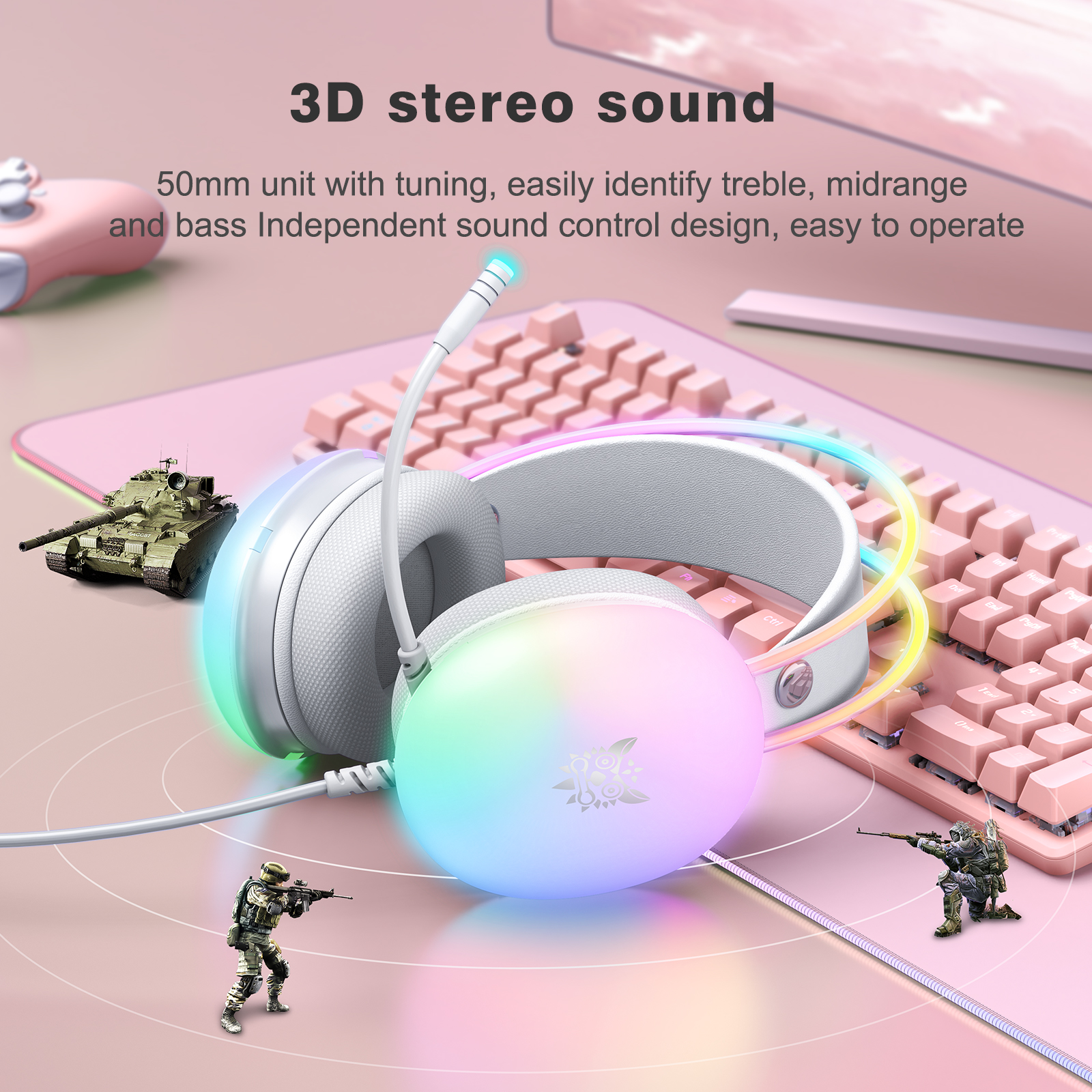 ONIKUMA 2023 NEW Headphones wi - Gaming Headset Rgb reseña y precio