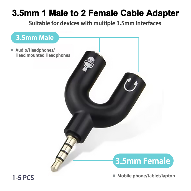 3.5mm headphone splitter micro - Earphone Splitter Jack reseña y precio