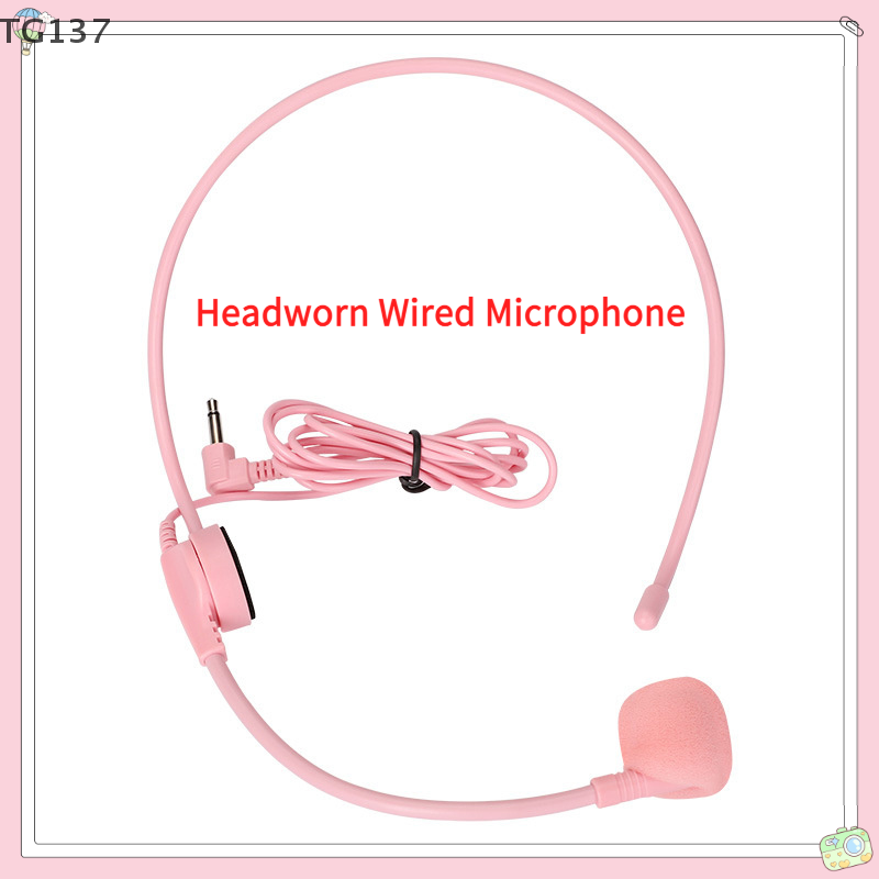 1Pcs 3.5MM Pink Headworn Wired - Wired Earphone Mic reseña y precio