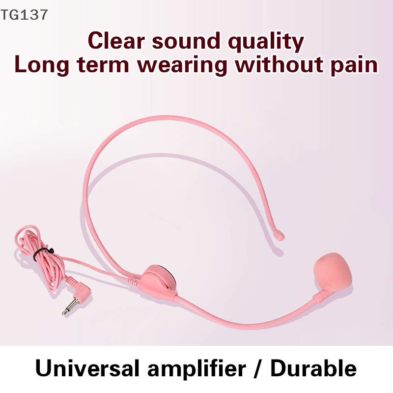 1Pcs 3.5MM Pink Headworn Wired - Wired Earphone Mic reseña y precio