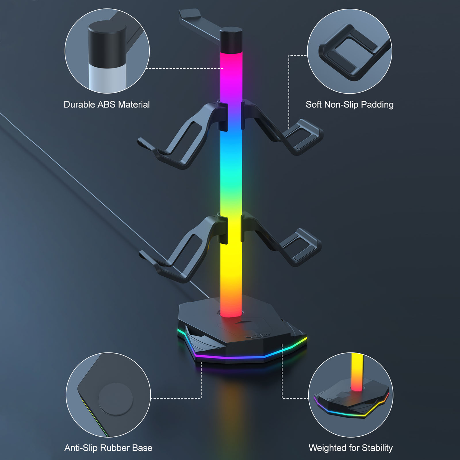 Headset Controller Display Sta - Gaming Headset Rgb reseña y precio