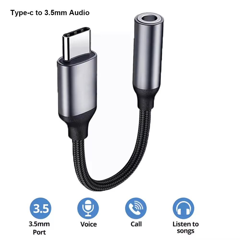 USB C 3.5mm Audio Adapter USB  - Audiophile Headphone Wired reseña y precio