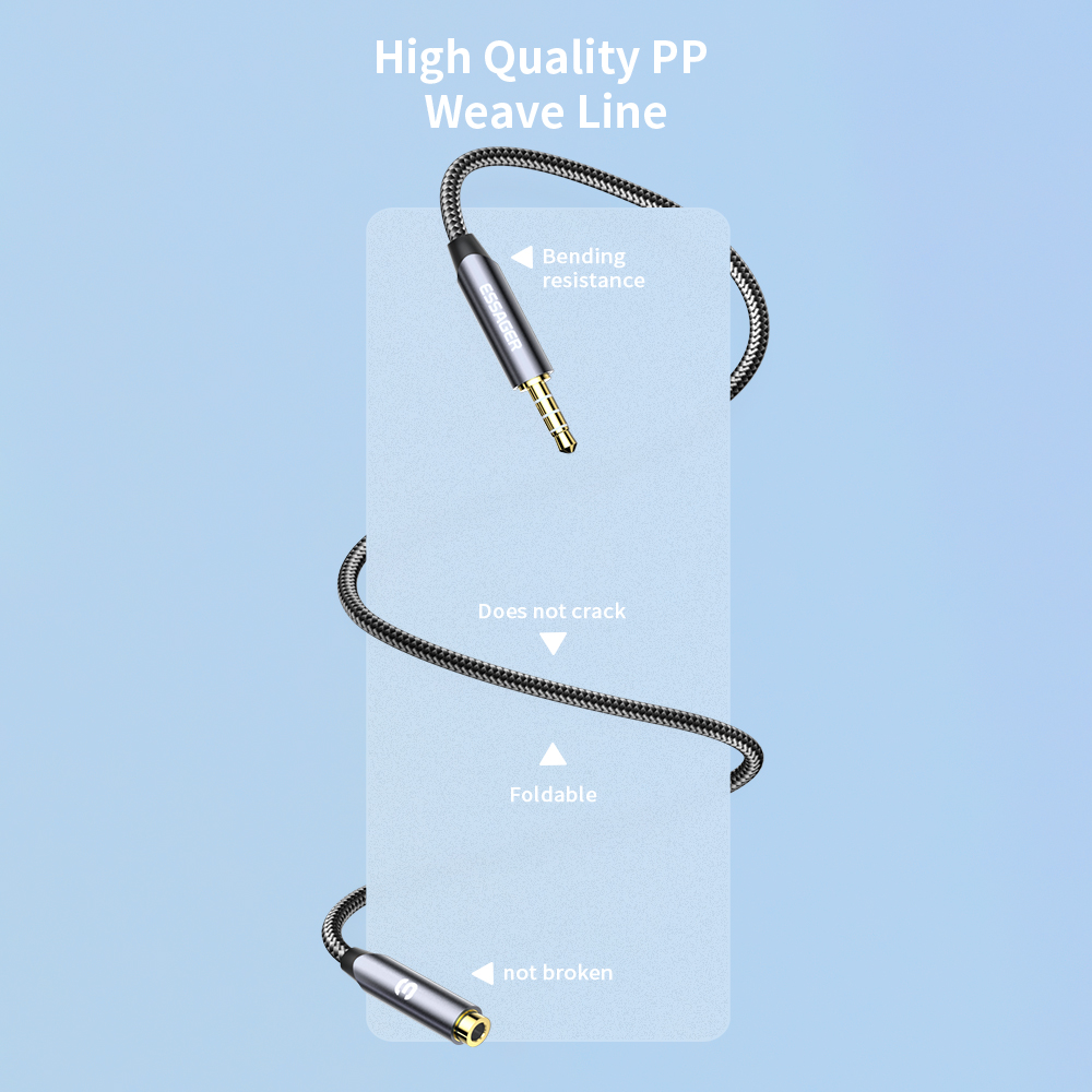 ESSAGER Headphone Extension Ca - Earphone Splitter Jack reseña y precio