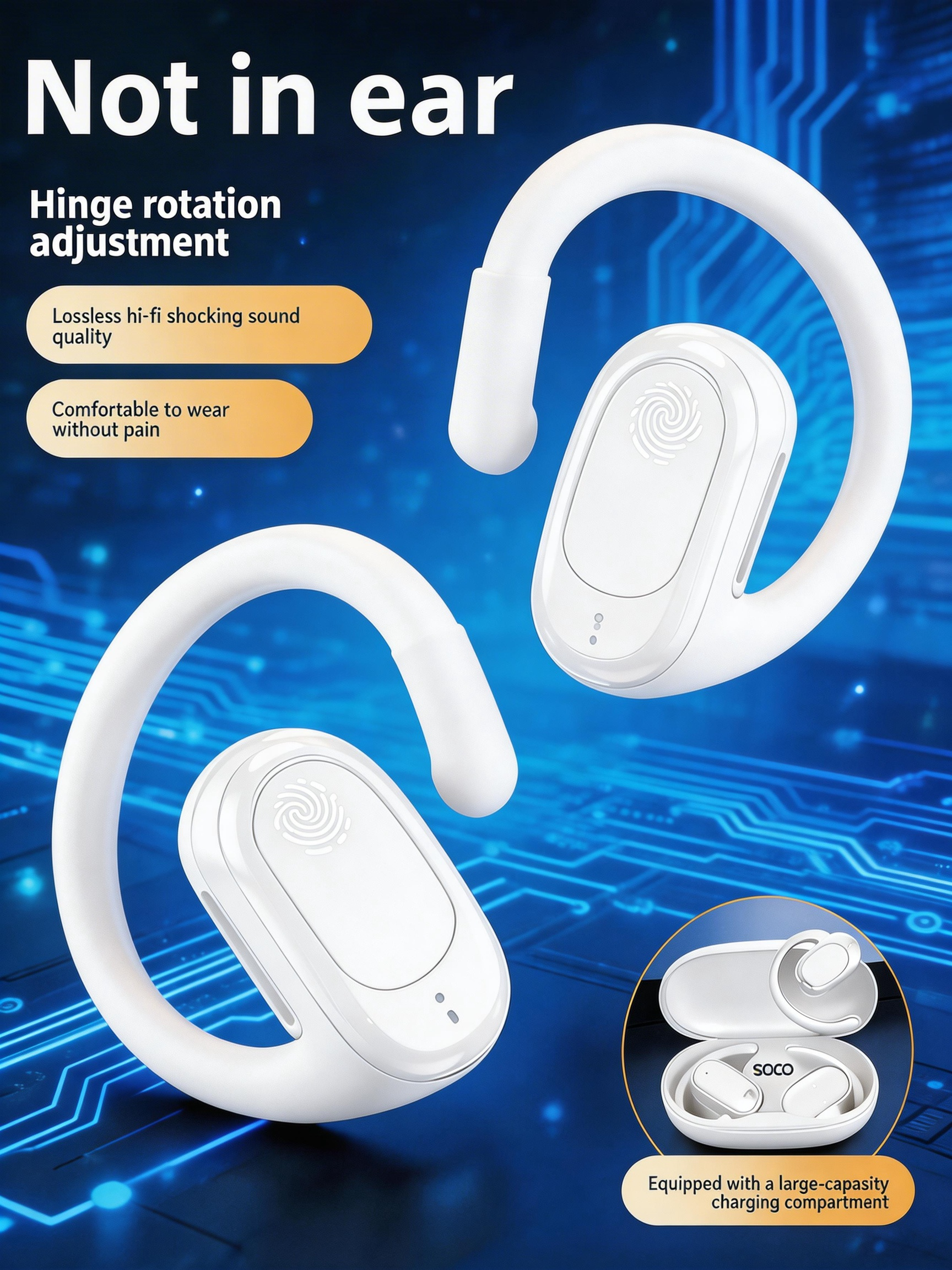 Long endurance digital Bluetoo - Sports Earphone Hook reseña y precio