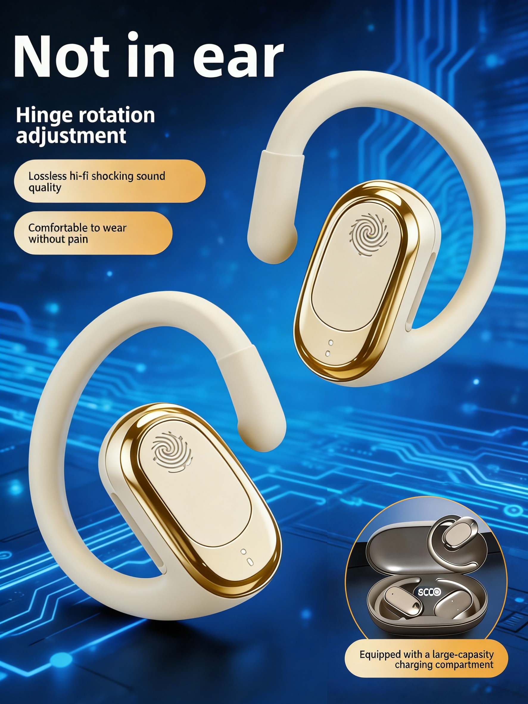 Long endurance digital Bluetoo - Sports Earphone Hook reseña y precio