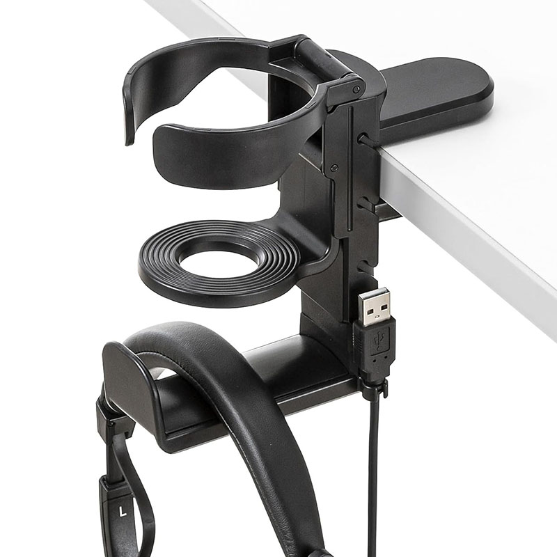 Desk Cup Holder with Headphone - Headphone Stand Desk reseña y precio